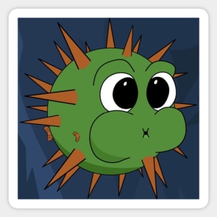 Club Penguin Rewritten Aqua Grabber Puffer Fish Small Sticker